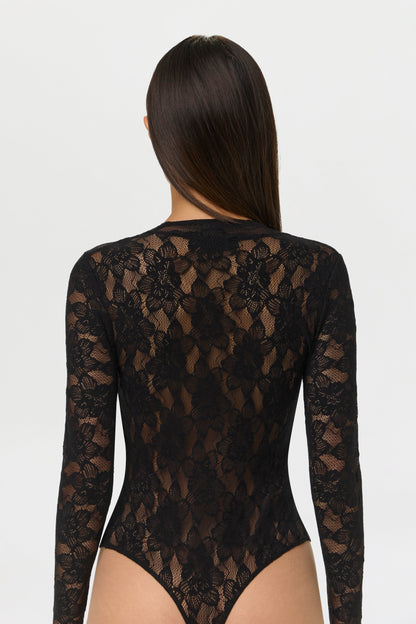 Viva Stretch Lace V-Neck Bodysuit