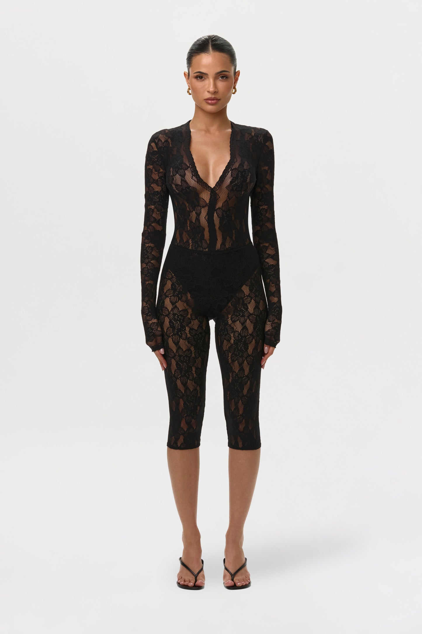 Viva Stretch Lace V-Neck Bodysuit