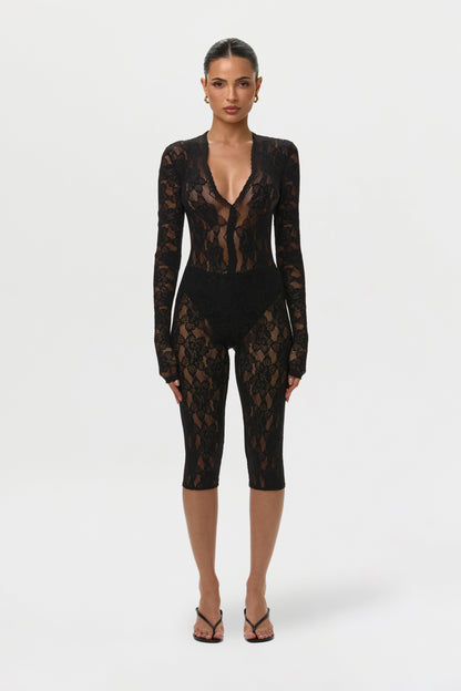 Viva Stretch Lace V-Neck Bodysuit