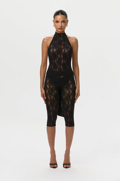 Viva Stretch Lace Halter Top